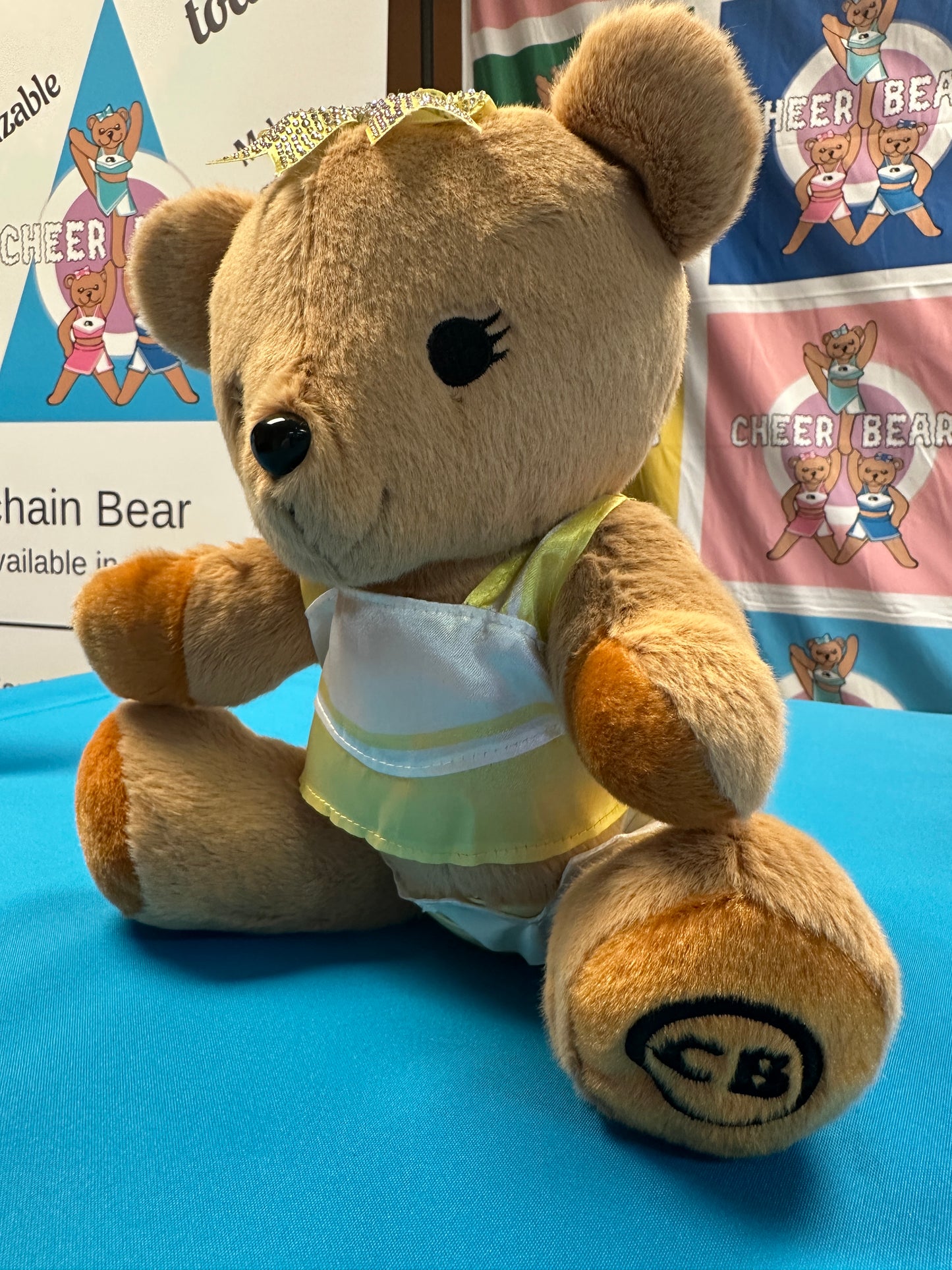 PRE-ORDER ONLY Large Cheer Bear - 12 Inch Cheer Bear customized with your name on the chest
