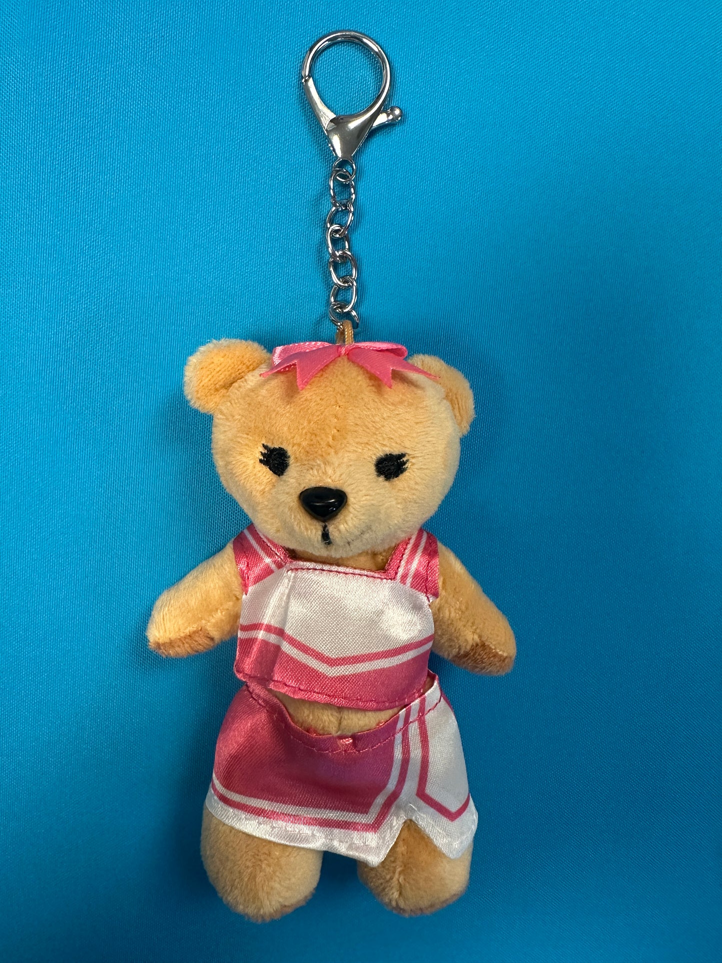 PRE-ORDER ONLY Cheer Bear - 4 1/2 Inch Keychain Cheer Bear with All Star cheerleading uniform