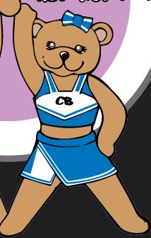 Cheer Bear 4-5 Inch bear with all star cheerleading uniform